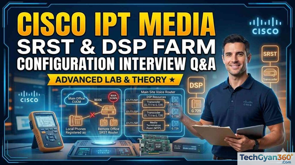 Cisco IPT Media, SRST, DSP farm and transcoder configuration Interview QnA