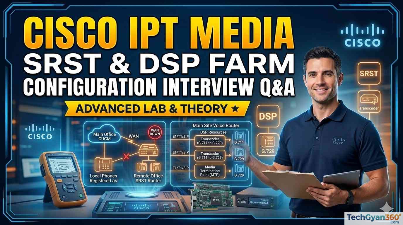 Cisco IPT Media, SRST, DSP farm and transcoder configuration Interview QnA