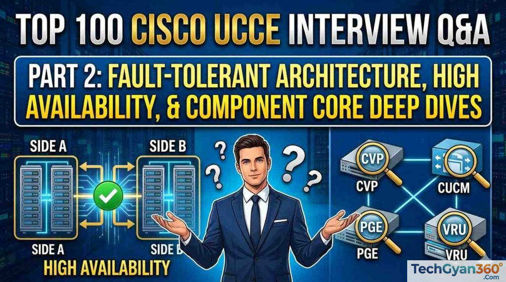 Top 100 Cisco UCCE Interview QnA – Part 2 Fault-Tolerant Architecture, High Availability, & Component Core Deep Dives