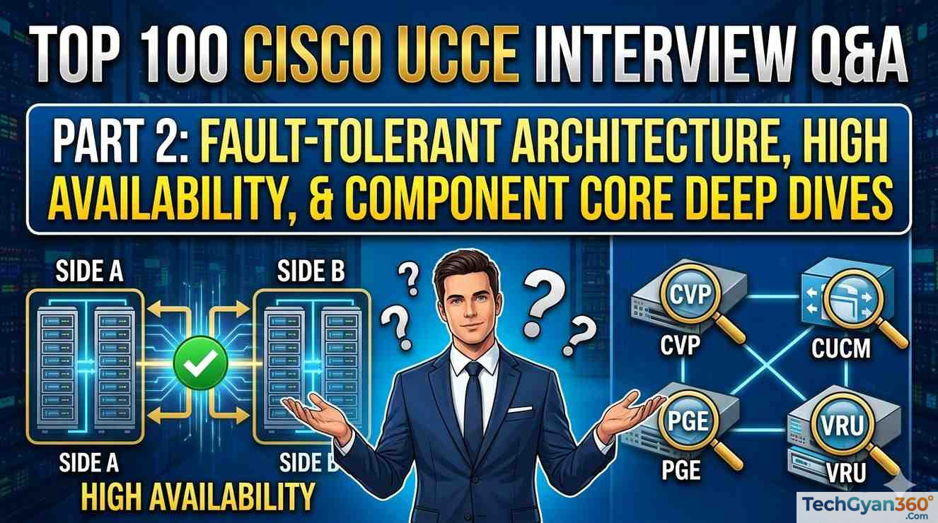 Top 100 Cisco UCCE Interview QnA – Part 2 Fault-Tolerant Architecture, High Availability, & Component Core Deep Dives