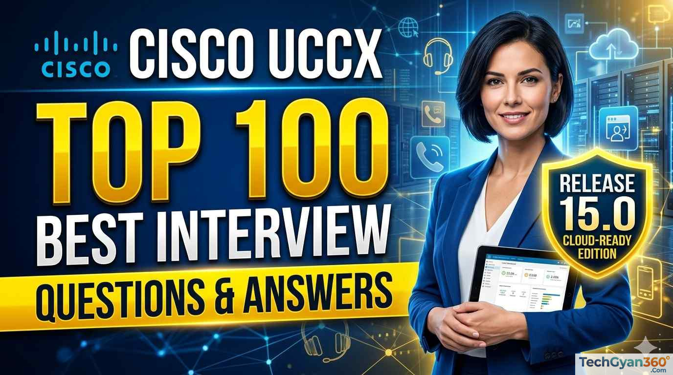 Cisco UCCX Top 100 Best Interview Questions and Answers (Release 15.0 Cloud-Ready Edition)