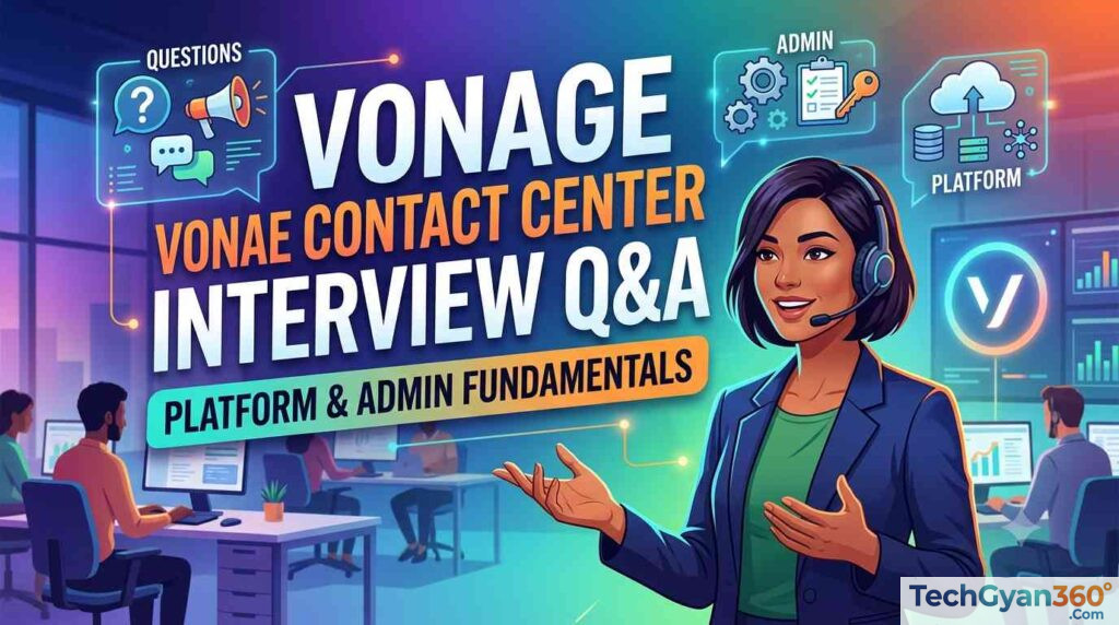 Vonage Contact Center Interview Questions Platform & Admin Fundamentals