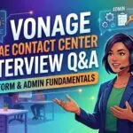 Vonage Contact Center Interview Questions Platform & Admin Fundamentals